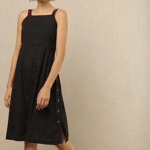 Black Strappy A-line Dress from India. BRAND NEW